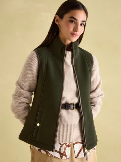 New Joules Fairbourne Fleece Gilet Green