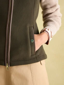 New Joules Fairbourne Fleece Gilet Green