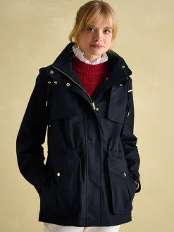 Best Joules Fairford Waterproof Raincoat with Hood Navy