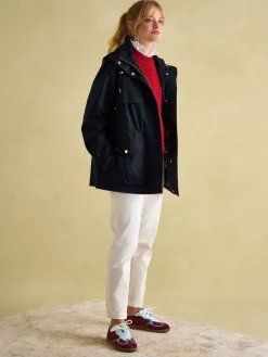 Best Joules Fairford Waterproof Raincoat with Hood Navy