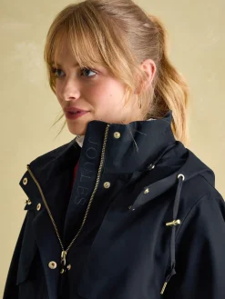 Best Joules Fairford Waterproof Raincoat with Hood Navy