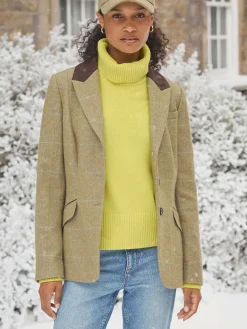 Discount Joules Fayfair Khaki Green Tweed Hacking Jacket KhakiGreen