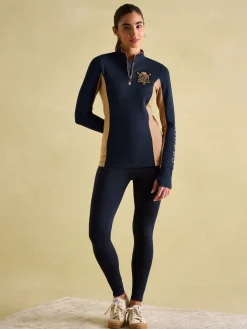 New Joules Faymere Embellished Long Sleeve Top Navy