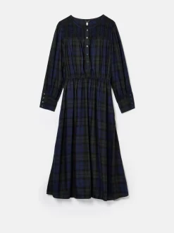 Outlet Joules Felicity Smocked Midi Dress Blue