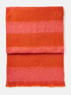 Clearance Joules Fenella Oversized Blanket Scarf Orange/Pink