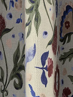 Online Joules Festival Flowers Set of 2 Cream Multi Blackout Eyelet Curtains CreamMulti