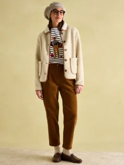 Outlet Joules Festive Harbour Boat Neck Breton Top Multi/White