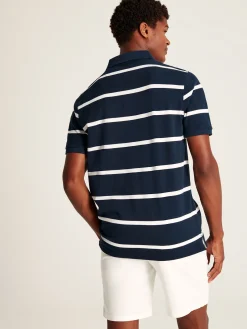 New Joules Filbert Striped Polo Shirt Navy/White