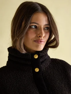 Hot Joules Fleur Fleece Jacket Black