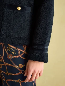 Hot Joules Fleur Fleece Jacket Navy