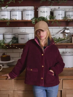 Outlet Joules Fleur Fleece Jacket Red