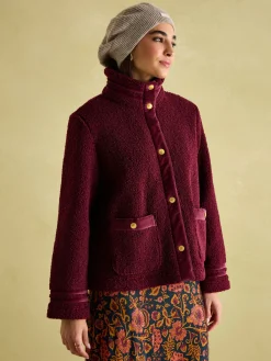 Outlet Joules Fleur Fleece Jacket Red