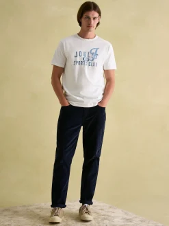 Outlet Joules Flynn Jersey Crew Neck T-Shirt Cream