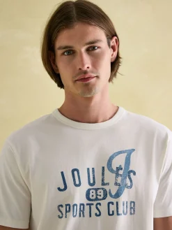 Outlet Joules Flynn Jersey Crew Neck T-Shirt Cream