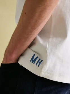 Outlet Joules Flynn Jersey Crew Neck T-Shirt Cream