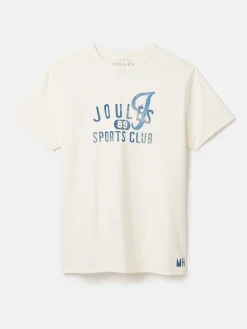 Outlet Joules Flynn Jersey Crew Neck T-Shirt Cream