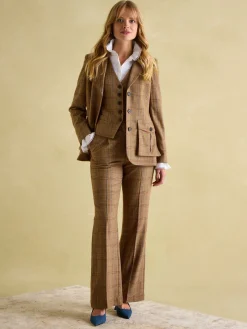 New Joules Foxley Tweed Suit Blazer Check