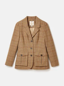 New Joules Foxley Tweed Suit Blazer Check