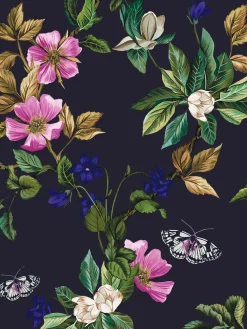 Discount Joules French Navy Wakerley Woodland Floral 10M Wallpaper FrenchNavy