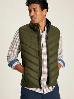 Discount Joules Garrett Showerproof Padded Gilet Green
