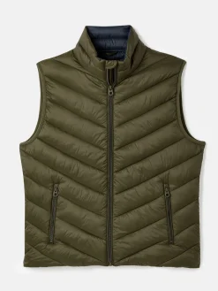 Discount Joules Garrett Showerproof Padded Gilet Green
