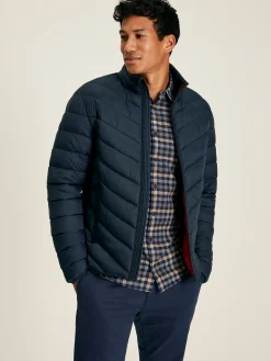 Discount Joules Garrett Navy Blue Showerproof Padded Jacket NavyBlue