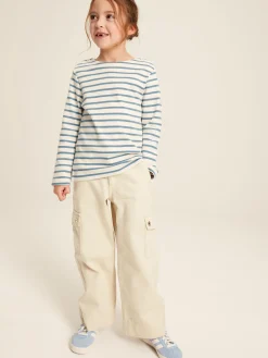 Clearance Joules Georgia Beige Cargo Wide Leg Trousers BeigeCargo