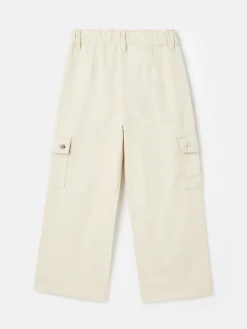 Clearance Joules Georgia Beige Cargo Wide Leg Trousers BeigeCargo