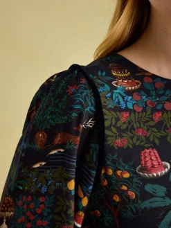 Online Joules Georgina Elasticated Waist Maxi Dress Navy