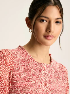 Sale Joules Gia Mixed Fabric Dress Red