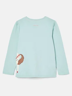 Sale Joules Girls' Ava Mint Green Artwork T-Shirt MintGreen