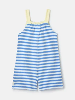 Best Joules Girls' By The Sea Striped Towelling Playsuit Blue