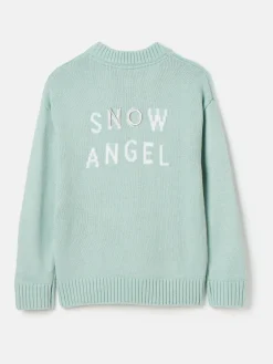 Discount Joules Girls' Cracking Intarsia Artwork Jumper Blue