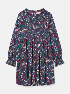 Best Joules Girls' Gracie 12 Days of Christmas Printed Jersey Dress 12DaysofChristmas