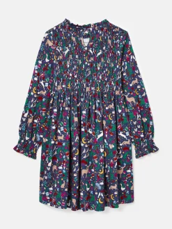 Best Joules Girls' Gracie 12 Days of Christmas Printed Jersey Dress 12DaysofChristmas