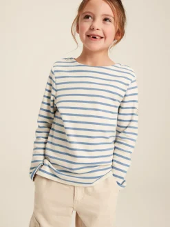 Best Joules Girls' Harbour Long Sleeve Top Blue