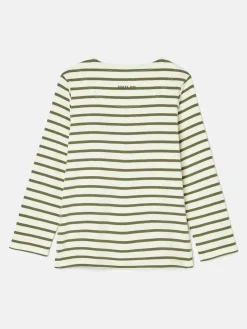 New Joules Girls' Harbour Khaki Green Long Sleeve Top KhakiGreen