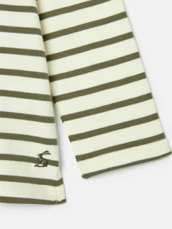 New Joules Girls' Harbour Khaki Green Long Sleeve Top KhakiGreen