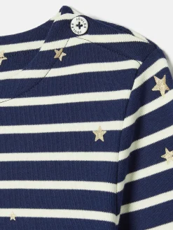Online Joules Girls' Harbour Navy Blue Long Sleeve Top NavyBlue