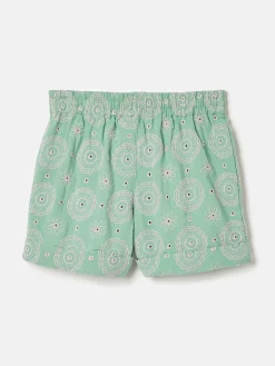 New Joules Girls' Hopscotch Woven Shorts Green
