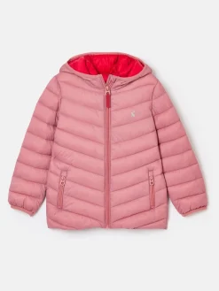 Discount Joules Girls' Kinnaird Light Pink Showerproof Padded Coat LightPink