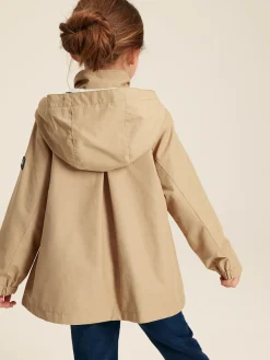 Outlet Joules Girls' Meadow Lightweight Waterproof Raincoat With Hood Stone