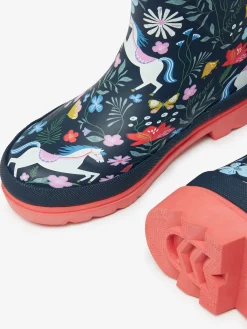 Discount Joules Girls' Navy Blue Printed Wellies NavyBlue