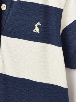 Hot Joules Girls' Orla Navy Stripe Polo Shirt Dress NavyStripe