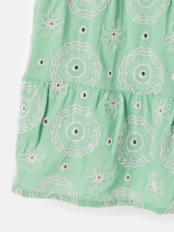 Clearance Joules Girls' Playtime Tiered Woven Top Green