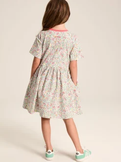 Joules Girls' Skye Multi Print Jersey T-Shirt Dress MultiPrint