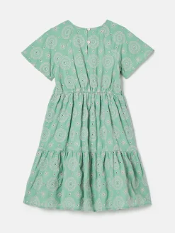 Clearance Joules Girls' Sunshine Tiered Woven Dress Green