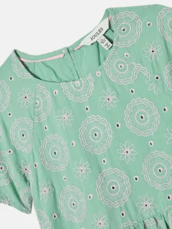 Clearance Joules Girls' Sunshine Tiered Woven Dress Green
