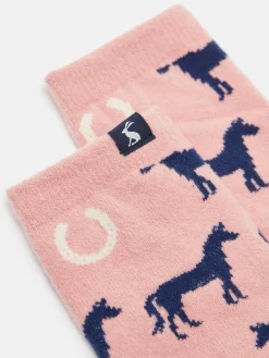 Online Joules Girls' Warmly Super Soft Socks Pink/Blue