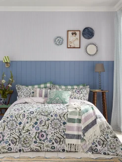 Sale Joules Festival Flowers Cover Set Green